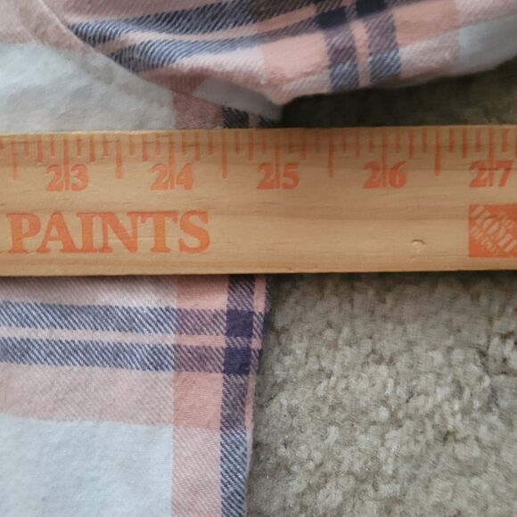 Universal Threads Flannel Shirt Womens XL Plaid Oversized Boyfriend Button Up - Picture 7 of 12